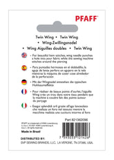 PFAFF® Twin Wing Needle 2.5mm Size 100/16 1-Pack